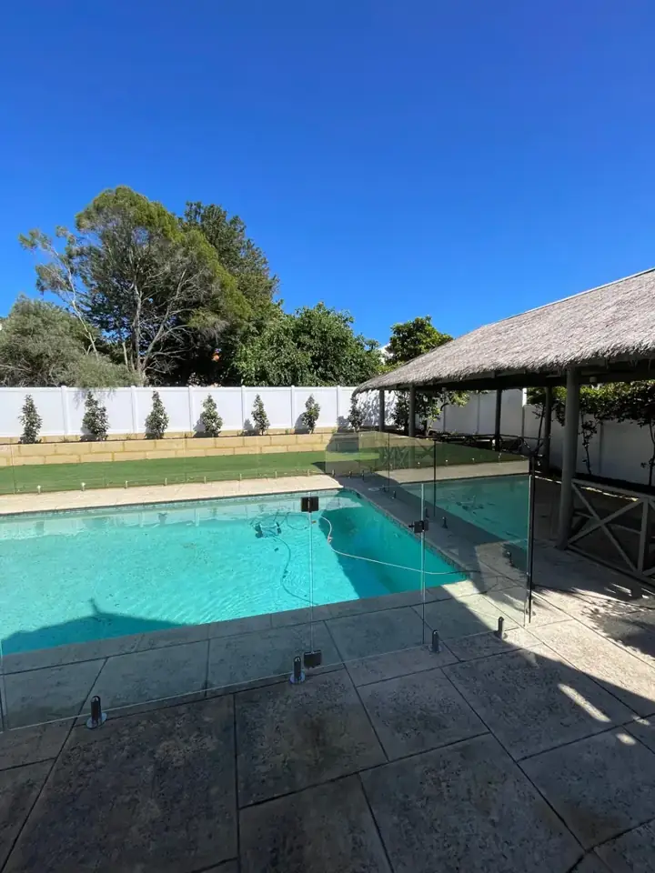 Finished Nedlands garden with pool, gazebo and new boundary planting